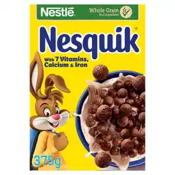 Tesco Nestle Nesquik Chocolate Cereal 375g offer