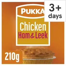 Tesco Pukka Chicken Ham and Leek Pie offer