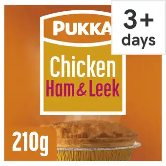 Tesco Pukka Chicken Ham and Leek Pie offer