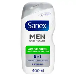 Tesco Sanex Men Skin Health Active Fresh 6In1 Shower Gel 400Ml offer