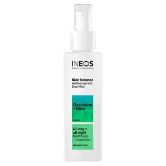 Tesco INEOS Skin Science Geranium + Mint Antiperspirant Deodorant Mist 200ml offer