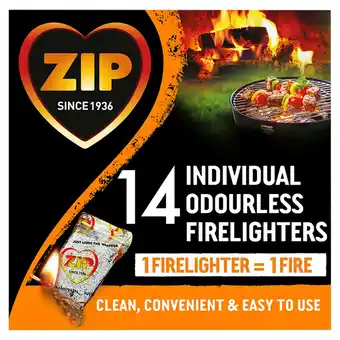 Tesco Zip 14 Individual Odourless Firelighters offer