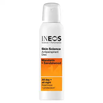 Tesco INEOS Skin Science Mandarin + Sandalwood Antiperspirant Deodorant Aerosol 200ml offer