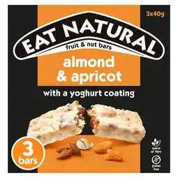 Tesco Eat Natural Fruit & Nut Bars with Almond, Apricot & Yoghurt 3 x 40g offer