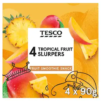 Tesco Tesco Tropical Fruit Slurpers 4X90g offer