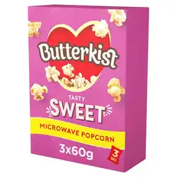 Tesco Butterkist Microwave Sweet Popcorn 3X60g offer