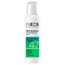 Tesco INEOS Skin Science Geranium + Mint Antiperspirant Deodorant Aerosol 200ml offer