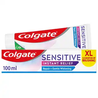 Tesco Colgate Sensitive Instant Relief Repair + Gentle Whitening Toothpaste 100ml offer