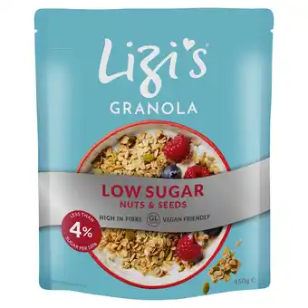 Tesco Lizi's Low Sugar Granola Nuts & Seeds 450g offer