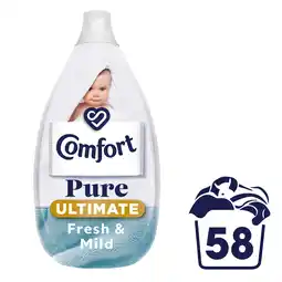 Tesco Comfort Ultimate Pure Fresh & Mild Fabric Ultra-Concentrated Fabric Conditioner 58 Wash 870ML offer