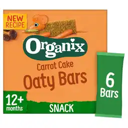 Tesco Organix Carrot Cake Soft Oaty Bars 6x23g offer