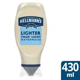 Tesco Hellmann's Lighter Than Light Mayonnaise Squeezy 430ml offer