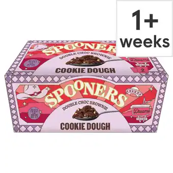 Tesco Spooners Double Chocolate Cookie Dough 2x75g offer