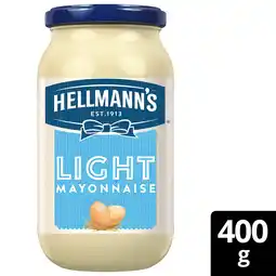 Tesco Hellmann's Light Mayonnaise Jar 400g offer