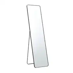 Tesco Living and Home Modern Rectangular Metal Floor Mirror - Black -155cm offer