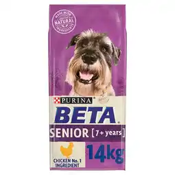 Tesco Beta Senior Dry Dog Food With Chicken 14kg offer