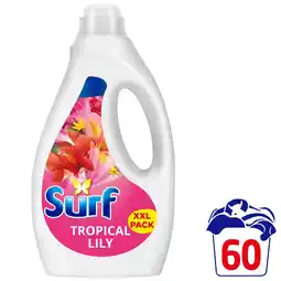 Tesco Surf Tropical Lily Liquid Laundry Detergent 60 Washes 1.62L offer