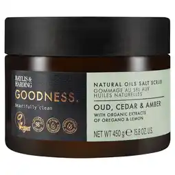 Tesco Baylis & Harding Goodness Oud Cedar & Amber Salt Scrub 450g offer