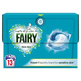 Tesco Fairy Non Bio Washing Pods 13 Washes 300.3g offer