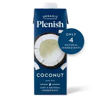 Tesco Plenish Organic Coconut Longlife Dairy Free Drink 1L offer