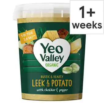 Tesco Yeo Valley Organic Leek Potato Cheddar Soup 400G offer