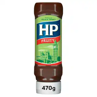 Tesco HP Fruity Brown Sauce Top Down 470g offer