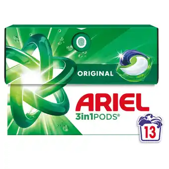 Tesco Ariel All in 1 Washing Pods Original 13 Washes 248.3g offer