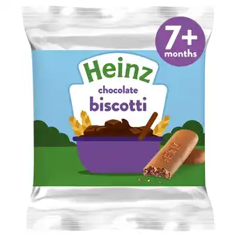 Tesco Heinz Chocolate Biscotti Baby Food Snacks 60g offer