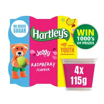 Tesco Hartley's No Added Sugar Raspberry Flavour Jelly 4x115g offer