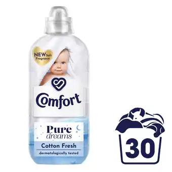 Tesco Comfort Pure Dreams Cotton Fresh Fabric Conditioner 30 Washes 900ml offer