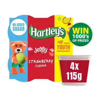 Tesco Hartley's No Added Sugar Strawberry Flavour Jelly 4x115g offer