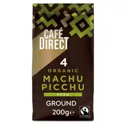 Tesco Cafedirect Machu Picchu Fairtrade Organic Ground Coffee 200g offer