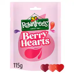 Tesco Rowntree's Berry Hearts Sweets Sharing Bag 115g offer