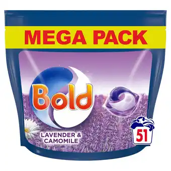 Tesco Bold All In One Washing Liquid Pods Lavender And Camomile 51 Washes 989.4G offer