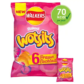 Tesco Walkers Wotsits Prawn Cocktail Multipack Crisps 6x13.5g offer