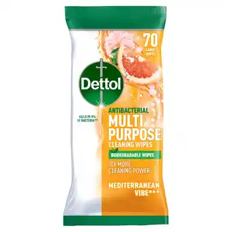 Tesco Dettol Multi-Purpose Cleaning Wipes Mediterranean Vibe 70s offer