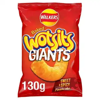 Tesco Walkers Wotsits Giants Flamin' Hot Sharing Bag Crisps 130g offer