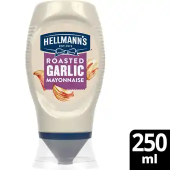 Tesco Hellmann's Garlic Squeezy Mayonnaise 250Ml offer