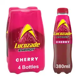 Tesco Lucozade Energy Drink Wild Cherry 4x380ML offer