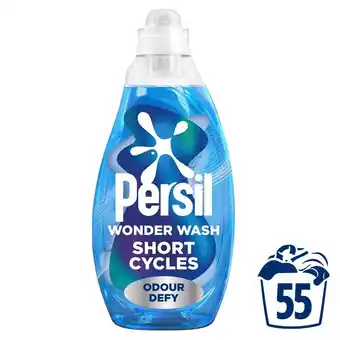 Tesco Persil Wonder Wash Odour Defy Laundry Detergent 55 Washes 1485ml offer