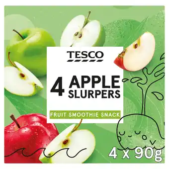 Tesco Tesco Apple Fruit Slurper 4X90g offer