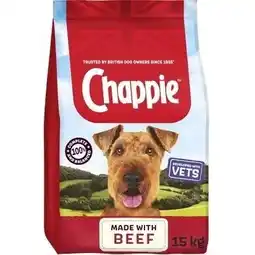 Tesco 15kg Chappie Complete Dry Adult Dog Food Beef & Wholegrain Cereal offer