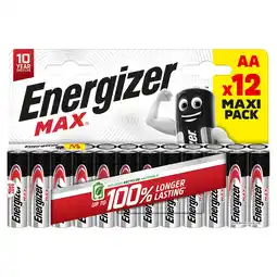 Tesco Energizer Max AA 12 Pack offer