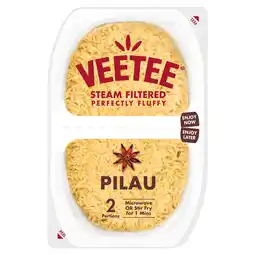 Tesco Veetee Heat & Eat Pilau Rice Pots 2X125g offer