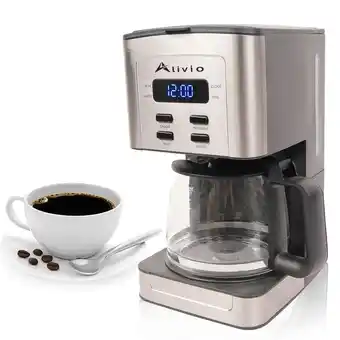 Tesco Coffee Maker, Filter Coffee Machine with Timer, 1.3L Programmable Drip Coffee Maker offer