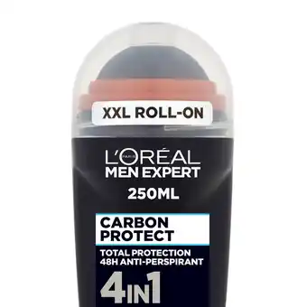 Tesco L’Oreal Men Expert Roll-On Carbon Protect Deodorant 50Ml offer