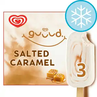 Tesco Guuud Salted Caramel Greek Style Yoghurt Ice Cream Sticks 3x70ml offer