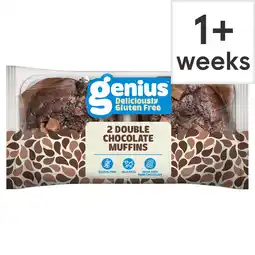 Tesco Genius Gluten Free 2 Double Chocolate Muffins offer