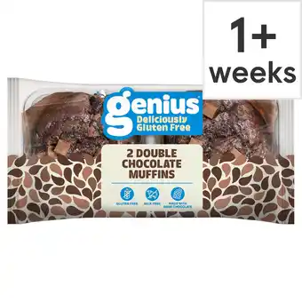 Tesco Genius Gluten Free 2 Double Chocolate Muffins offer