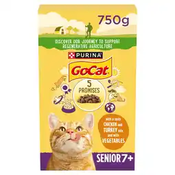 Tesco Go-Cat Senior Chicken & Turkey Mix With Vegetables 750G offer